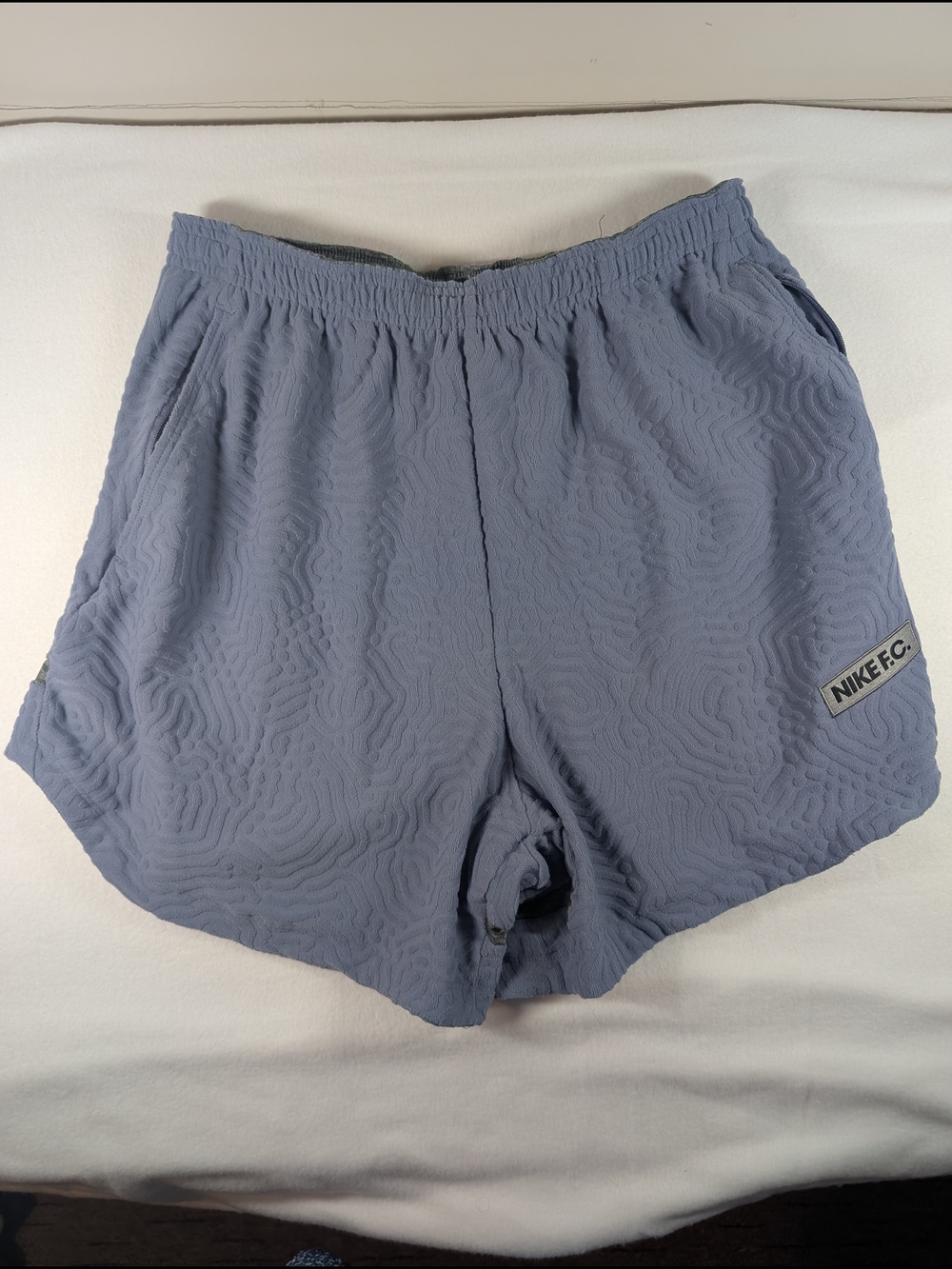 Nike Light Slate Blue Textured FC Shorts‎